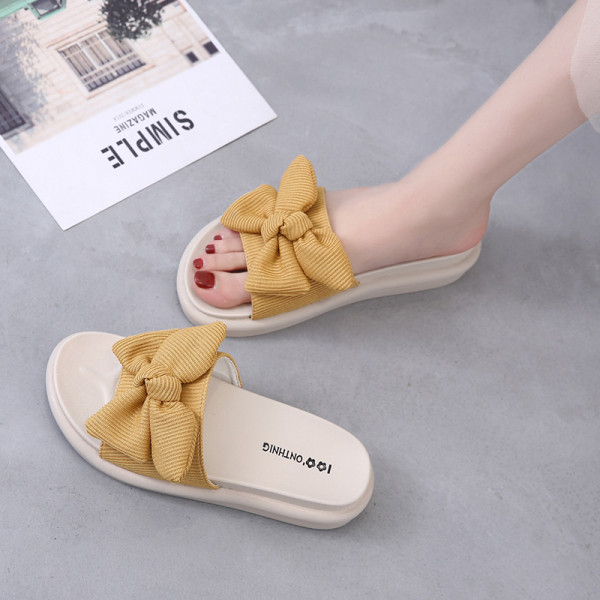 Papuci dama cu panglica tricotata - talpa plata