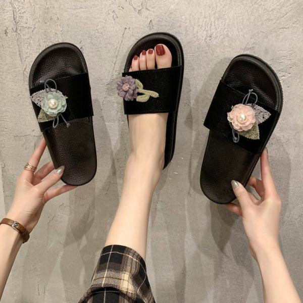 Papuci casual dama cu element 3D