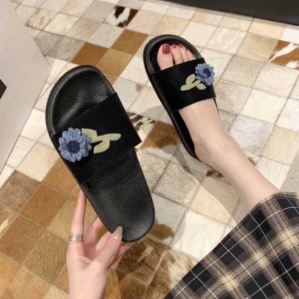 Papuci casual dama cu element 3D