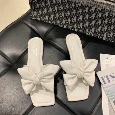 Model nou de papuci de dama cu panglica din imitatie de piele