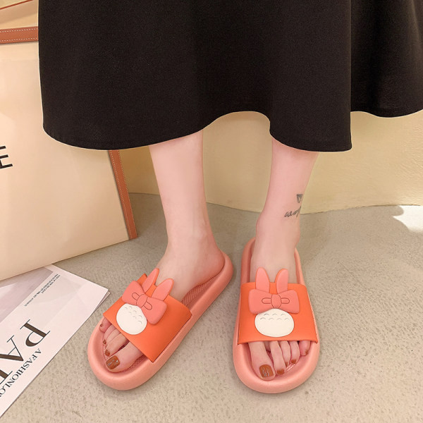 Papuci casual dama cu element 3D iepure in mai multe culori