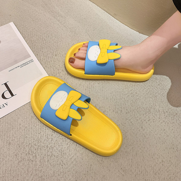 Papuci casual dama cu element 3D iepure in mai multe culori