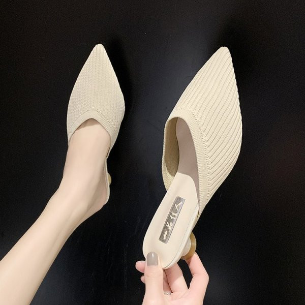 Ženske casual papuče s tekstilnim pletenim dijelom