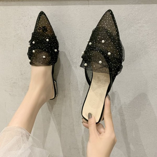 Ženske elegantne papuče s tilom