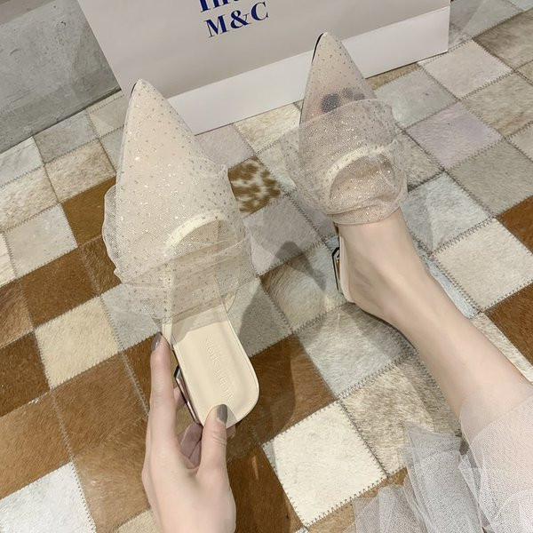 Ženske elegantne papuče s tilom