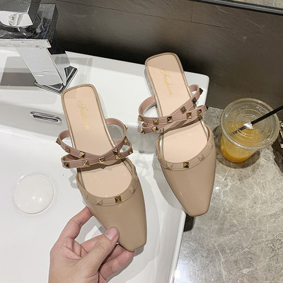 Novi model ženskih papuča na špic sa metalnim cekerima - više boja