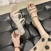 Moderne ženske papuče s remenčićima i petom