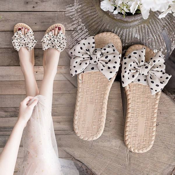 Papuci casual dama cu panglica cu puncte