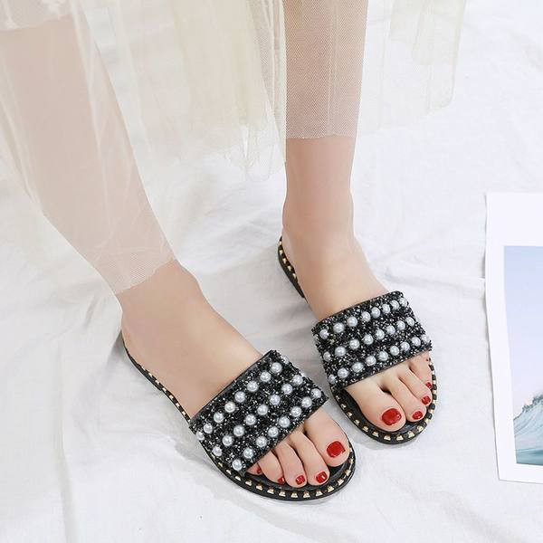 Ženske papuče sa ravnim potplatom - dva modela