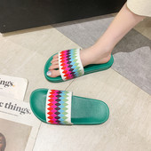 Novi model ženskih papuča u boji sa ravnim potplatom - više boja