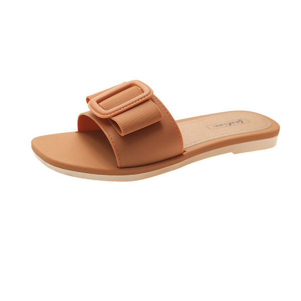 Ležerne ljetne ženske papuče s ravnim potplatom