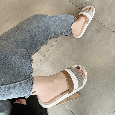 Ženske casual papuče s debelim potplatom u bijeloj boji