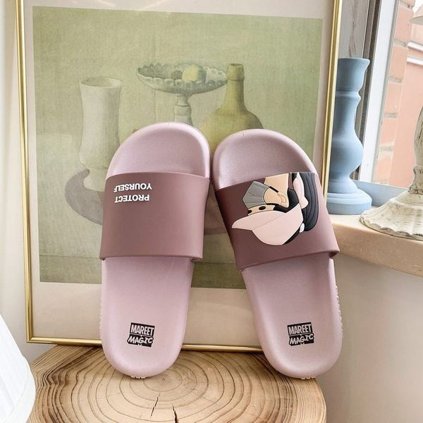 Papuci de damă colorați cu inscripții