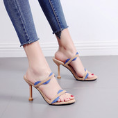 Novi model ženskih papuča sa remenčićima i visokom petom 8,5 cm