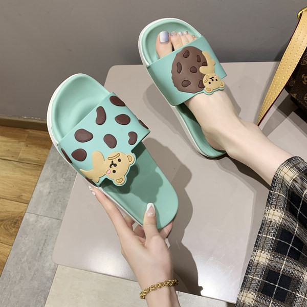 Papuci de damă cu element 3D în patru culori