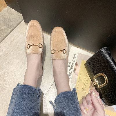 Papuci de dama moderni din piele ecologica cu element metalic