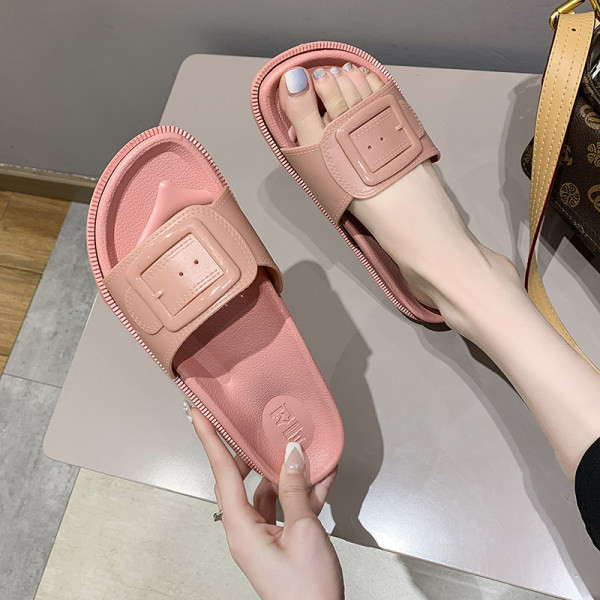 Ženske papuče sa ravnim đonom - od eko kože