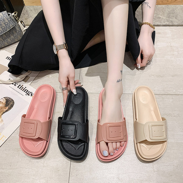 Ženske papuče sa ravnim đonom - od eko kože