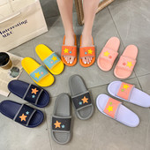 Γυναικείες λαστιχένιες παντόφλες με επίπεδη σόλα