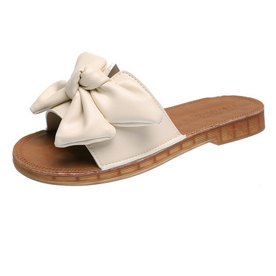 Papuci casual dama - talpa plata si panglica din piele ecologica