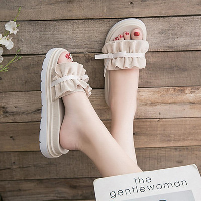 Γυναικείες casual παντόφλες κατάλληλες για το καλοκαίρι σε δύο χρώματα