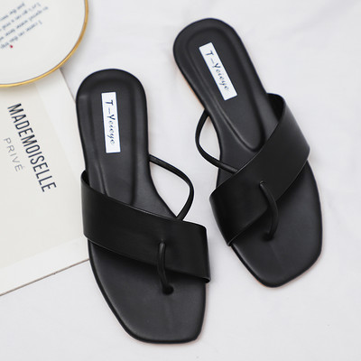 Papuci de damă din piele cu talpă plată - în mai multe culori