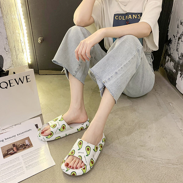 Papuci de vară de damă din cauciuc cu aplicație