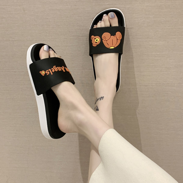 Ležerne ženske gumene papuče sa medvjedićem