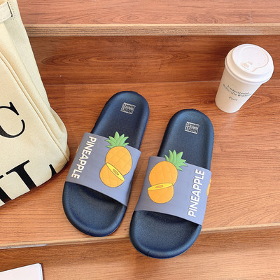 Papuci de cauciuc dama cu talpa plata si aplicatie