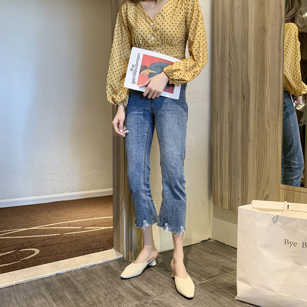 Model nou de papuci de dama cu toc gros