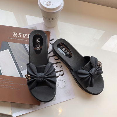 Ženske papuče s trakom i platformom od 4 cm