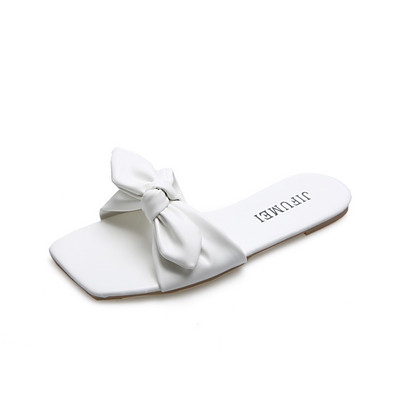 Νέο μοντέλο γυναικείες παντόφλες έκο δερμάτινες με κορδέλα