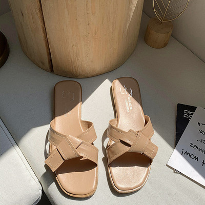 Papuci de damă moderni din piele ecologică în patru culori