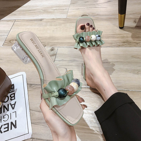 Papuci casual dama cu margele colorate potriviti pentru vara