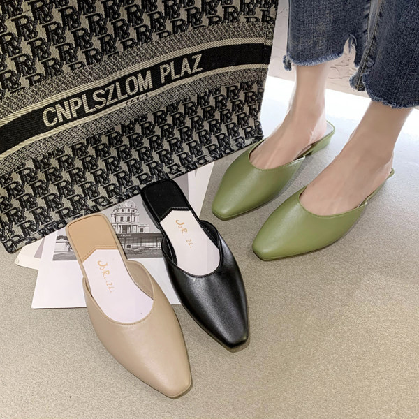 Papuci dama model ascutit - din piele ecologica