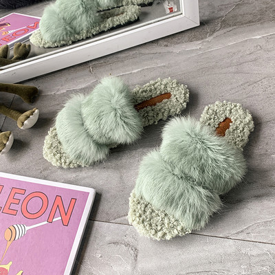 Ženske papuče s perom