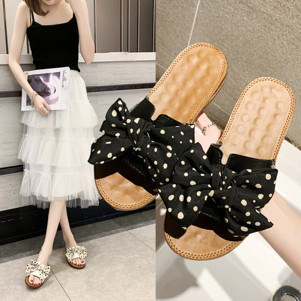 Papuci casual cu panglica din piele ecologica si material textil