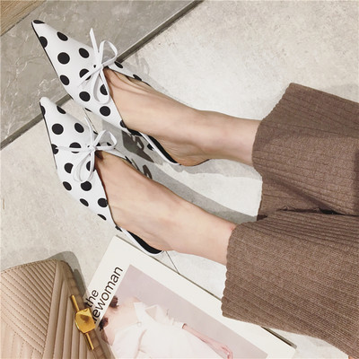 Model nou de pantofi ascuțit de damă cu panglică - mai multe culori