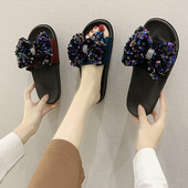 Papuci casual dama si panglica cu paiete