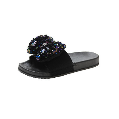 Papuci casual dama si panglica cu paiete