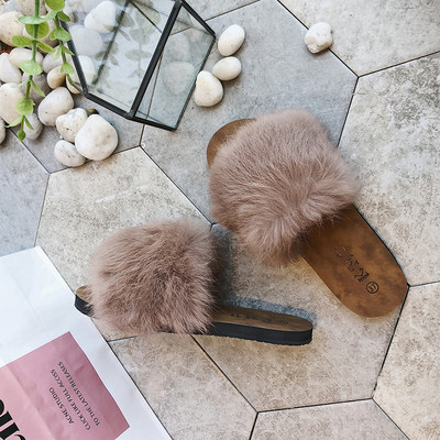 Papuci casual cu talpă plată și puf