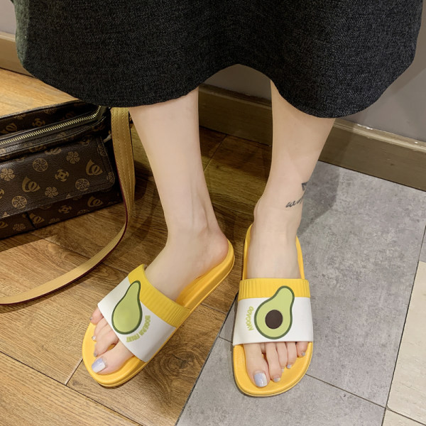 Γυναικείες λαστιχένιες παντόφλες με απλικέ