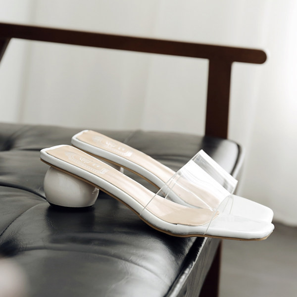 Papuci casual de dama cu curea din silicon in alb si roz