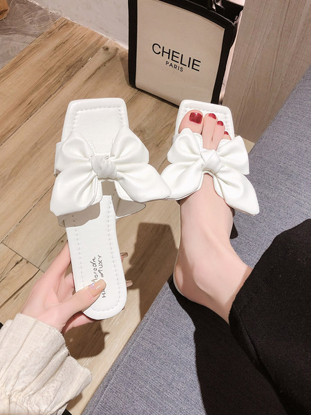 Papuci dama cu panglica si talpa plata in diferite culori