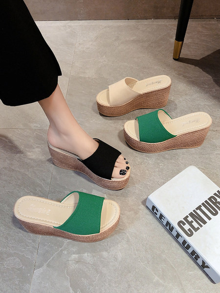 Elegantne ženske papuče s platformom u tri boje pogodne za ljeto