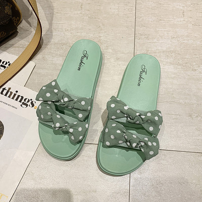 Καθημερινές γυναικείες παντόφλες  με κορδέλες