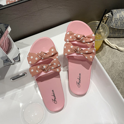 Καθημερινές γυναικείες παντόφλες  με κορδέλες