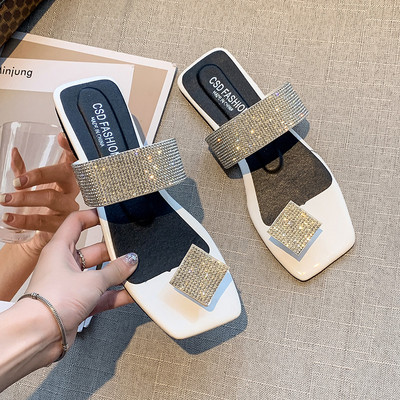 Παντόφλες casual διακοσμημένες με πέτρες