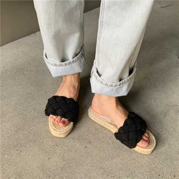 Παντόφλες casual γυναίκες με επίπεδη σόλα - σε τρία χρώματα