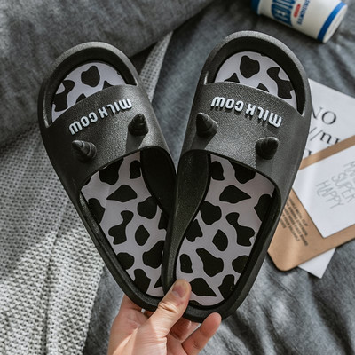 Ženske casual papuče sa animal printom i 3D elementima